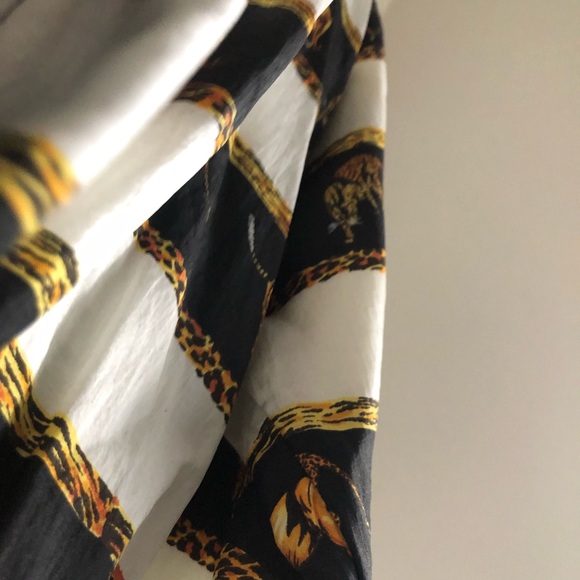 Vintage track suit size Medium SOLARE SPORTA Lion vs Tiger white black and gold - Picture 9 of 16